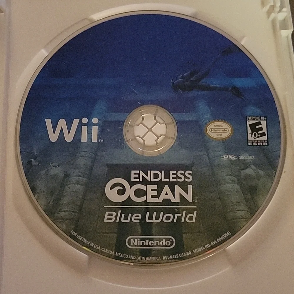 Endless Ocean Blue World - Wii Game No Visable Stratches Original Case & Papers